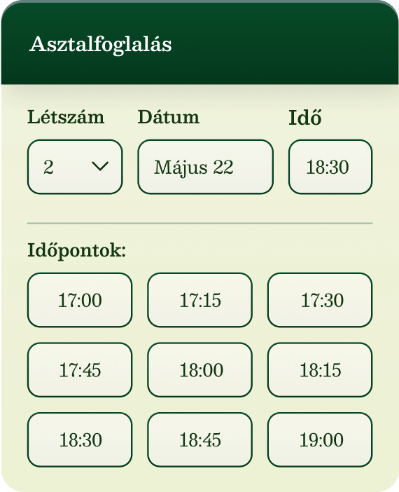 Asztalfoglalás