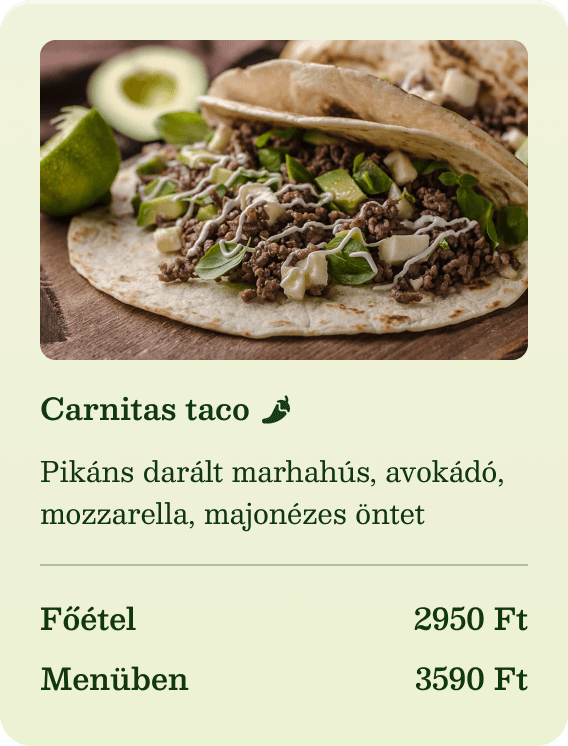 Tortilla menü